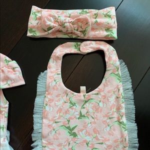 Nicole Miller bib and matching headband